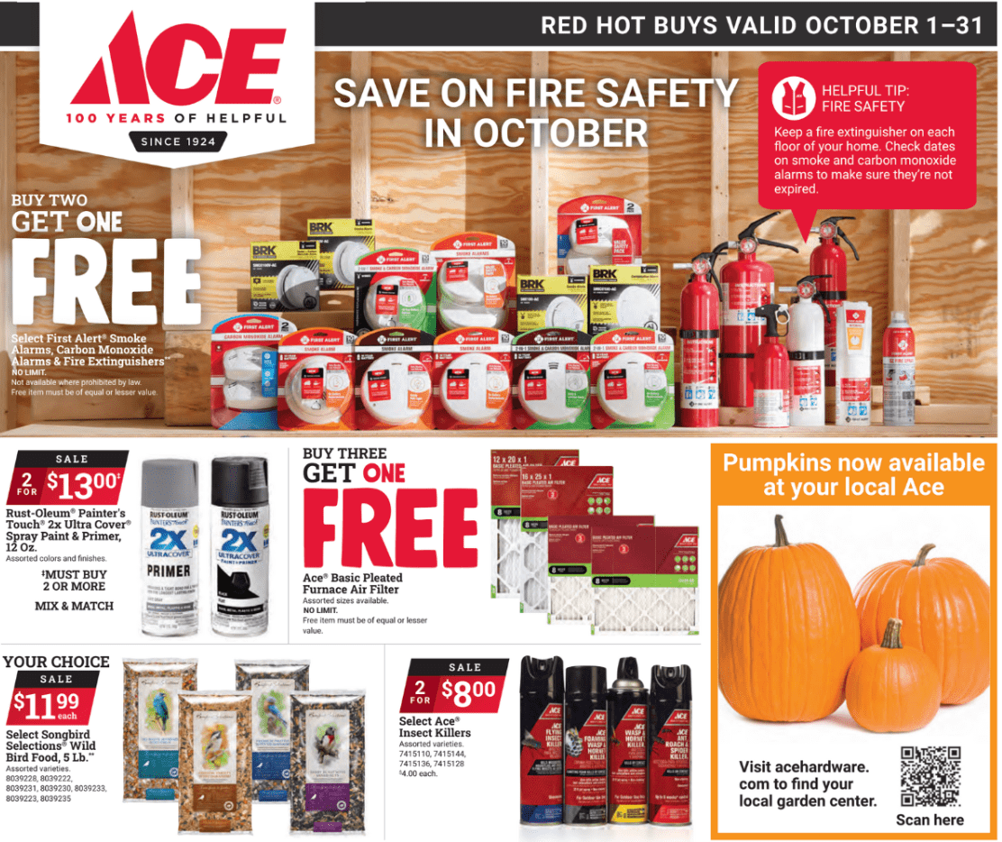 October 2024 Red Hot Buys at ACE Hardware High Country Lumber