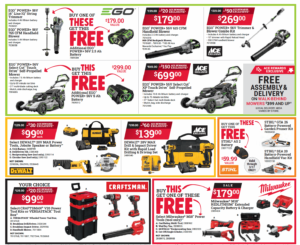 March Red Hot Buys with High Country Lumber and Ace Hardware - outdoor power tools 